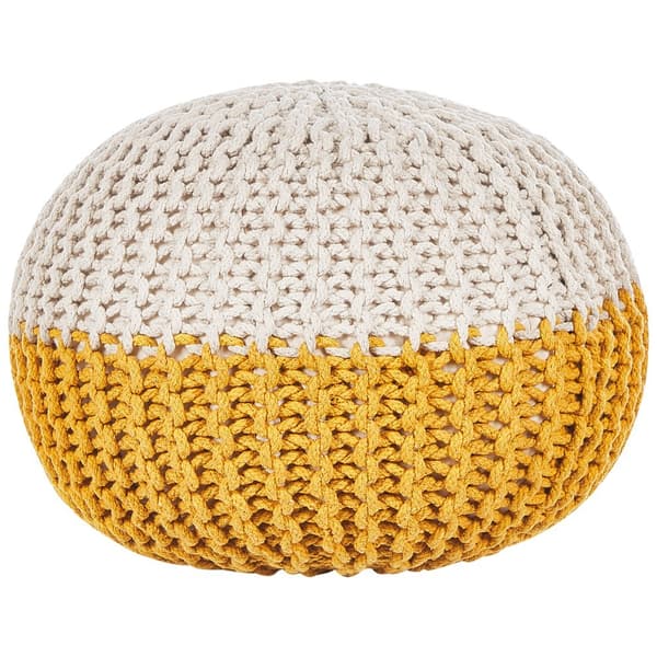 Sittpuff 50 x 35 cm gulbeige CONRAD Lumarko!