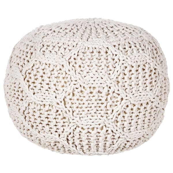 Makrame-puff 50 x 35 cm beige TRIMAN Lumarko!