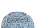 Pikkukuva 5 / 7: Macrame-pouffe 40 cm sininen KAYSERI Lumarko!