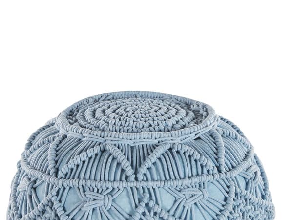 Macrame-pouffe 40 cm sininen KAYSERI Lumarko!