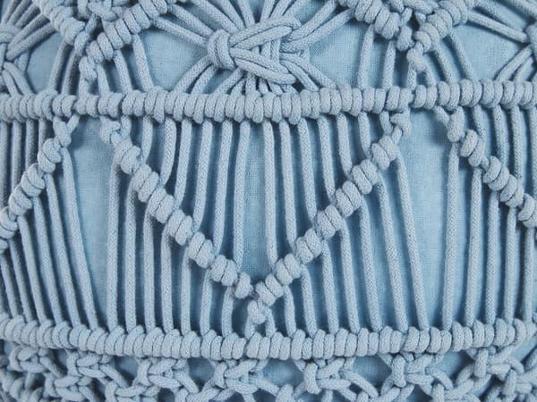 Macrame-pouffe 40 cm sininen KAYSERI Lumarko!