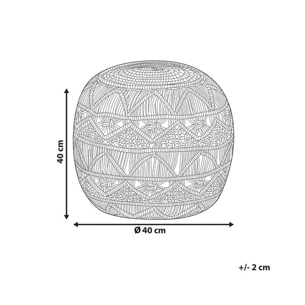 Macrame-pouffe 40 cm sininen KAYSERI Lumarko!