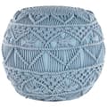 Pikkukuva 1 / 7: Macrame-pouffe 40 cm sininen KAYSERI Lumarko!