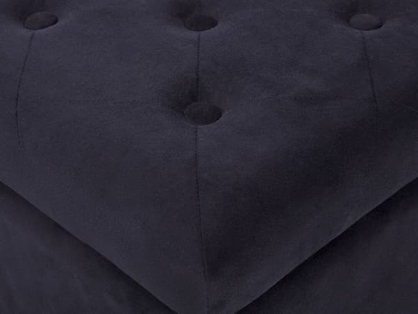 Sittpuff i sammet med förvaring 37 x 37 x 40 cm svart LORETTO Lumarko!