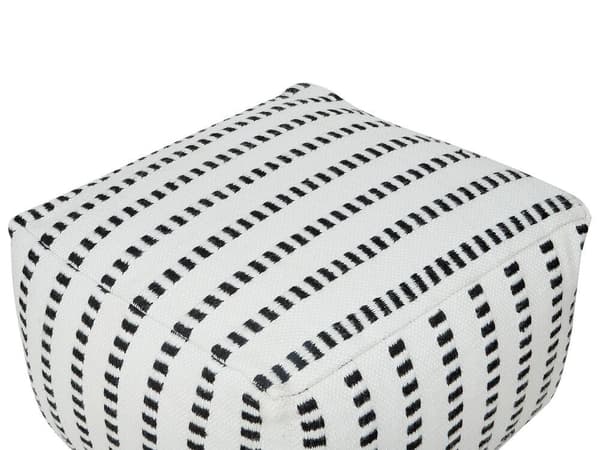 Trädgårdspuff 50 x 50 x 30 cm svartvit GAJAN Lumarko!