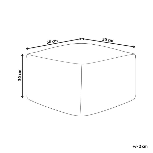 Trädgårdspuff 50 x 50 x 30 cm svartvit GAJAN Lumarko!