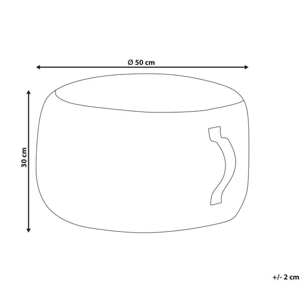 Puf 50 x 30 cm hvid og grøn KAWAI Lumarko!