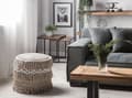Miniatyrbild 3 av 8: Sittpuff 44 cm beige NOIDA Lumarko!