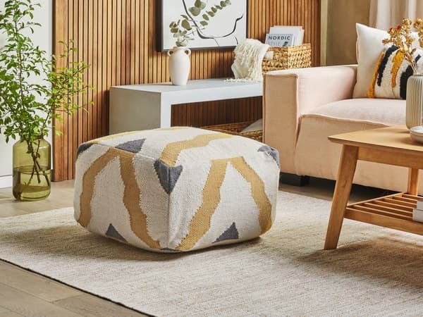 Villarahi 56 x 56 x 32 cm beige-keltainen ZEUGMA Lumarko!