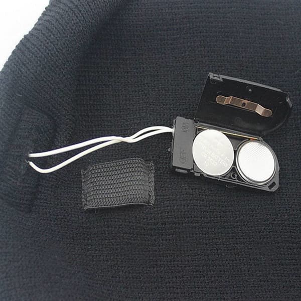 Hue med LED-lys - Sort