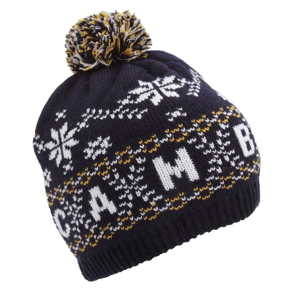 Unisex Fairisle-mönster Cambridge Winter Bobble Hat