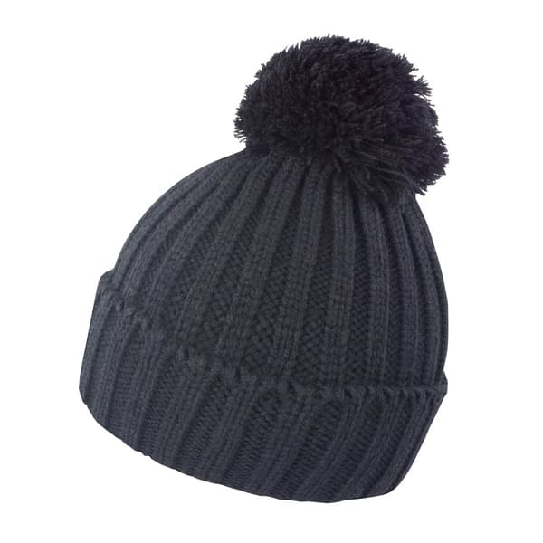 Result Unisex Winter Essentials HDi Quest Knitted Beanie Hat Black One Size