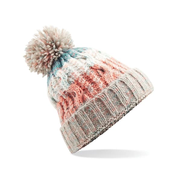Beechfield Dame/kvinde Corkscrew Pom Pom Pom Beanie