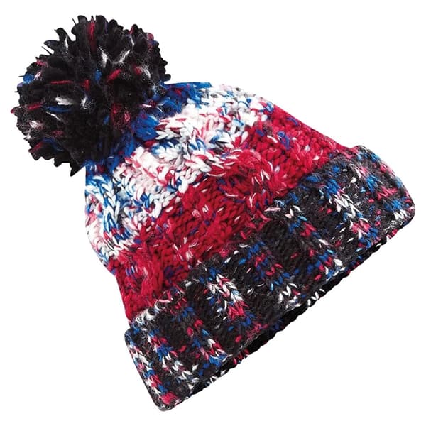 Beechfield Dame/kvinde Corkscrew Pom Pom Pom Beanie Solitaire Black One Size