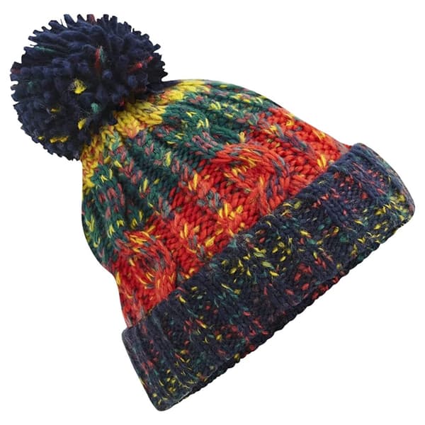 Beechfield Dame/kvinde Corkscrew Pom Pom Pom Beanie