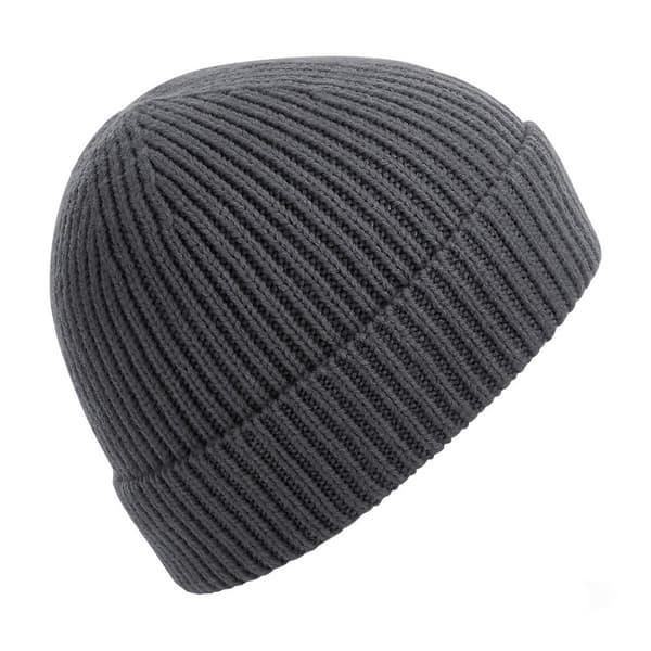 Beechfield Unisex Engineered Knit Ribbed Beanie Graphite Grey One Size