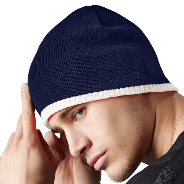 Beechfield Unisex Two-Tone Knitted Winter Beanie Hat