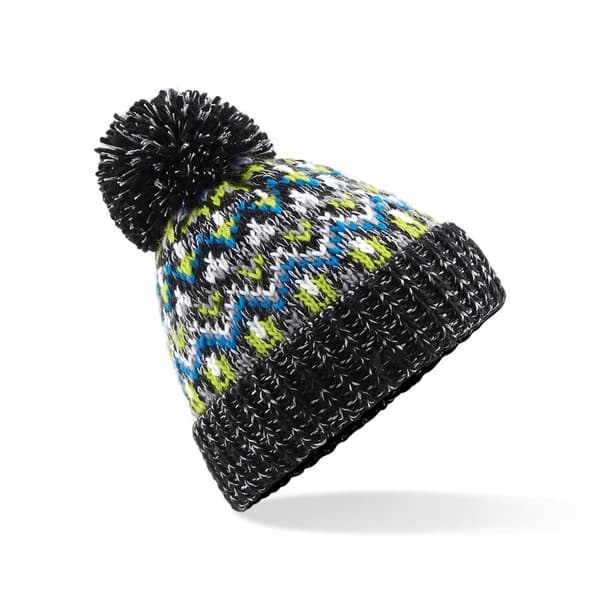 Beechfield Unisex voksen Blizzard vinter Bobble Hat Liquorice Zing One Size