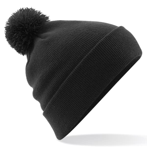Beechfield Unisex Original Pom Pom Pom Winter Beanie Hat Black One Size