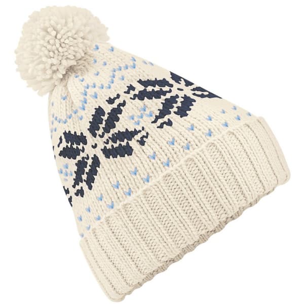 Beechfield Unisex Fair Isle Snowstar Winter Beanie Hat
