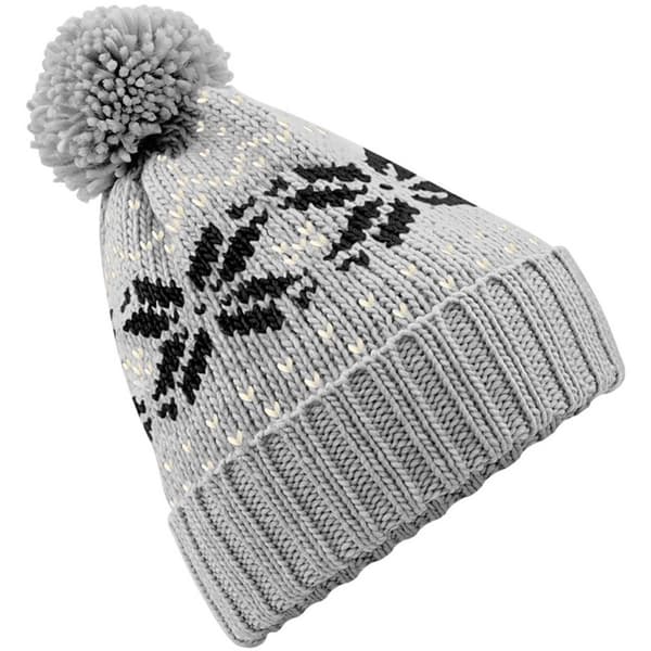 Beechfield Unisex Fair Isle Snowstar Winter Beanie Hat