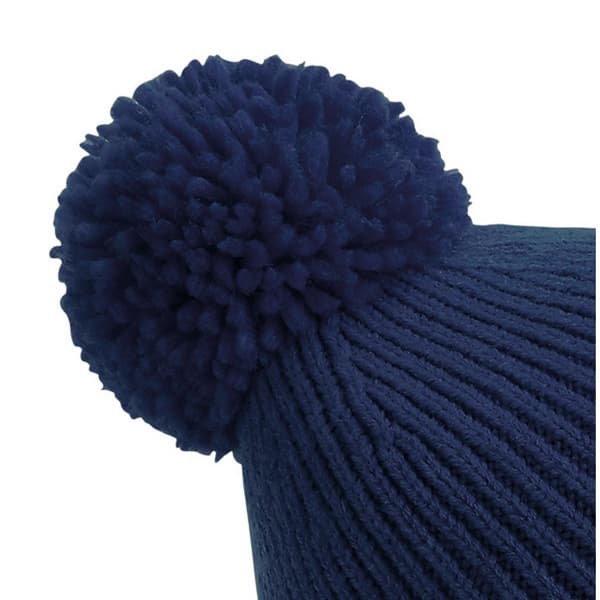 Beechfield Unisex Engineered Knit Ribbed Pom Pom Beanie