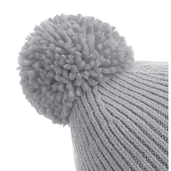 Beechfield Unisex Engineered Knit Ribbed Pom Pom Beanie