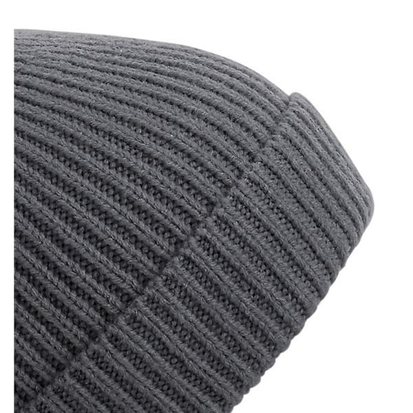 Beechfield Unisex Engineered Knit Ribbed Pom Pom Beanie