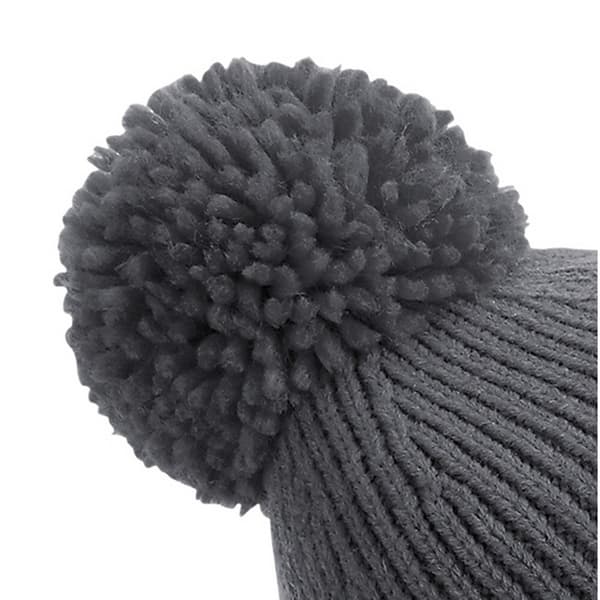 Beechfield Unisex Engineered Knit Ribbed Pom Pom Beanie