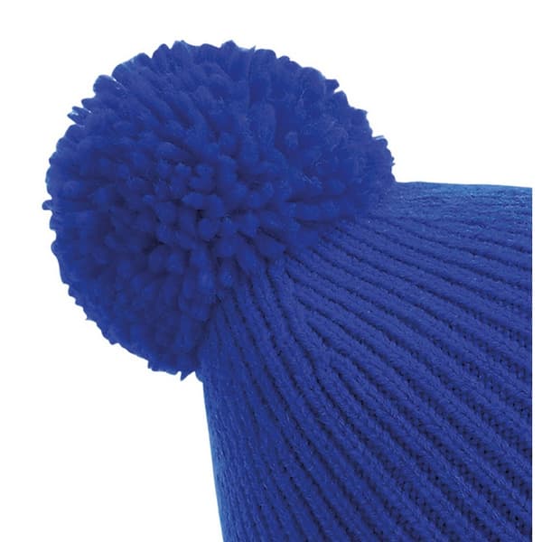 Beechfield Unisex Engineered Knit Ribbed Pom Pom Beanie