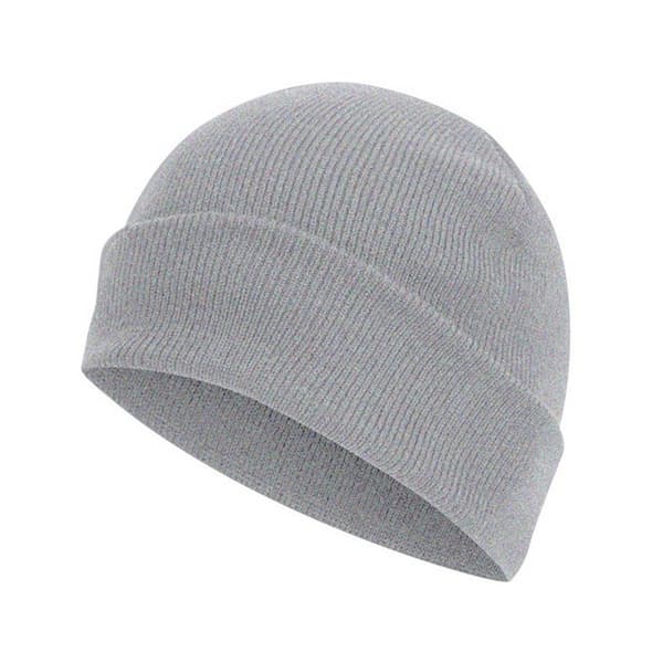 Absolute Apparel Knitted Turn Up Ski Hat Sport Grey One Size