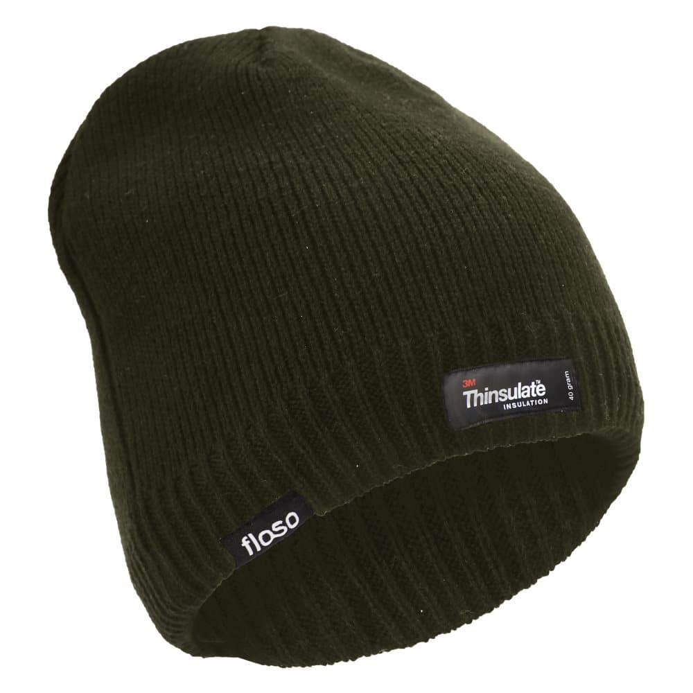 Floso Mens Plain Thinsulate Thermal Stickad Vattentät Vintermössa