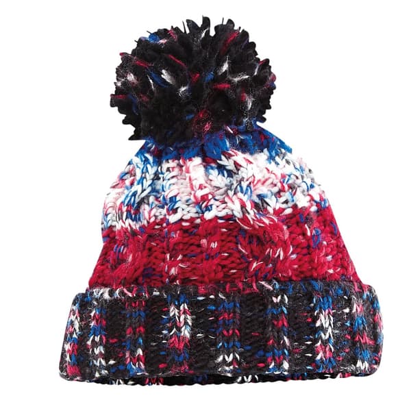 Beechfield Unisex Adults Corkscrew Knitted Pom Pom Beanie Hat