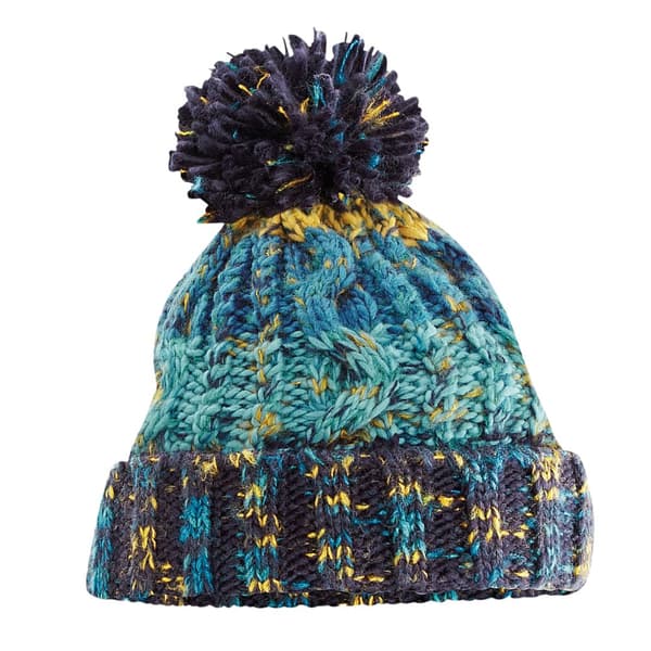 Beechfield Unisex Adults Corkscrew Knitted Pom Pom Beanie Hat