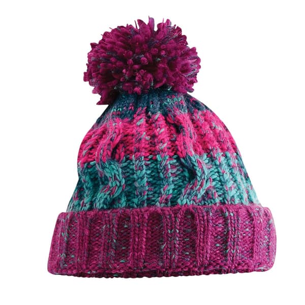 Beechfield Unisex Adults Corkscrew Knitted Pom Pom Beanie Hat