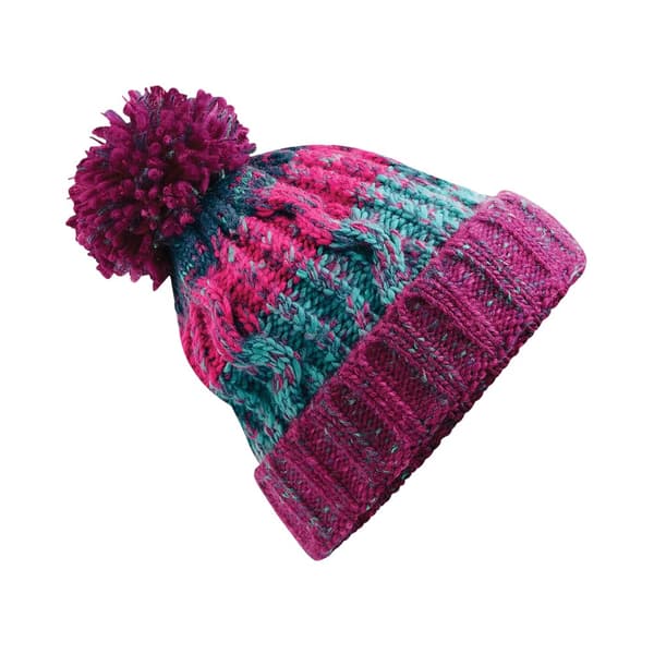Beechfield Unisex Adults Corkscrew Knitted Pom Pom Beanie Hat