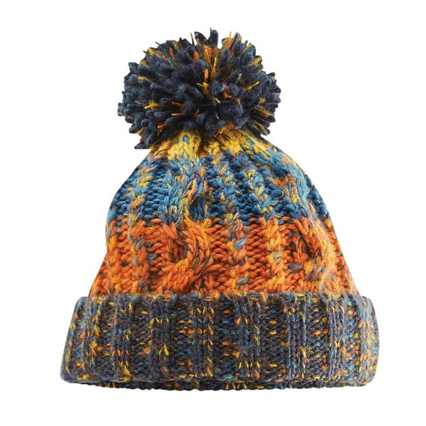 Beechfield Unisex Adults Corkscrew Knitted Pom Pom Beanie Hat