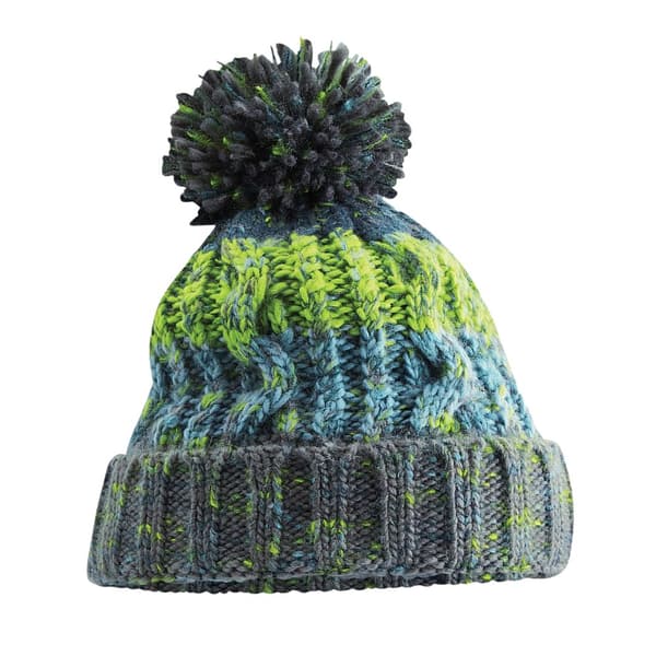 Beechfield Unisex Adults Corkscrew Knitted Pom Pom Beanie Hat