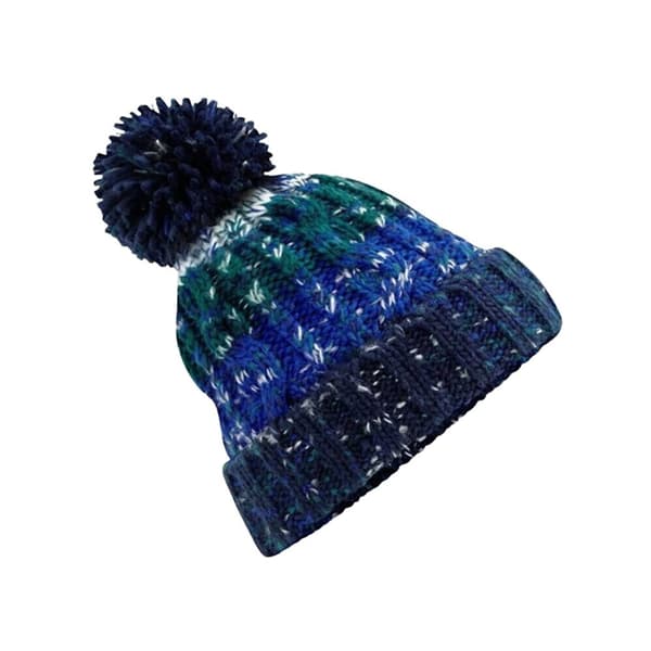 Beechfield Unisex Adults Corkscrew Knitted Pom Pom Beanie Hat