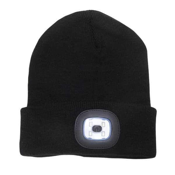 Rock Jock Unisex vuxna uppladdningsbara LED-ljus Beanie Hat