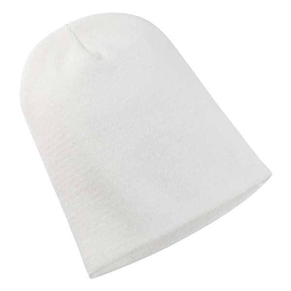 Yupoong Flexfit Unisex Heavyweight Long Beanie Winter Hat White One Size