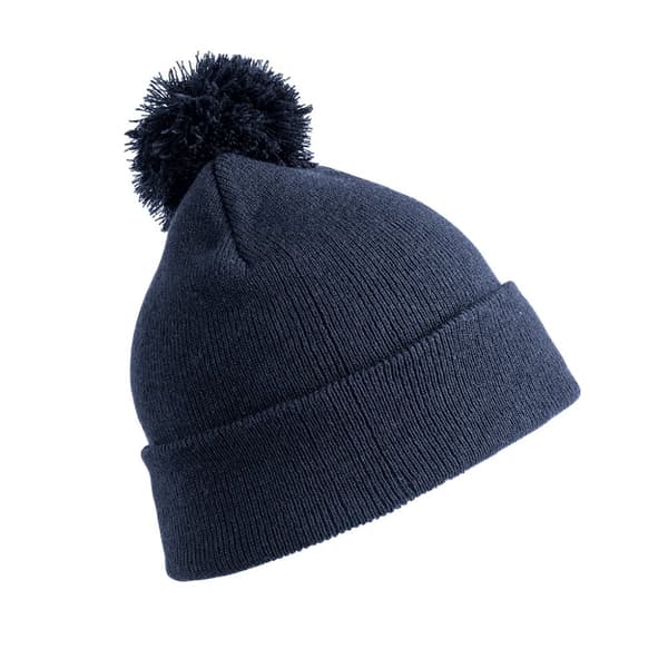 Result Childrens/Kids Pom Pom Beanie Navy One Size