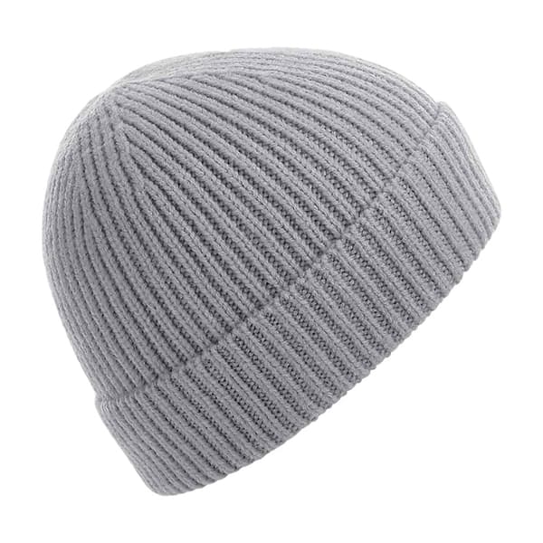 Beechfield Engineered Knit Ribbed Beanie Light Grey One Size