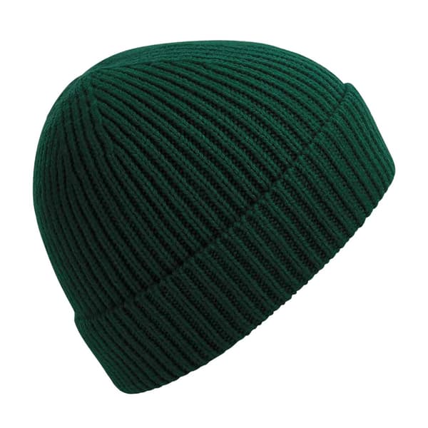 Beechfield Ribbad mössa i konstruerad stickning Bottle Green One Size