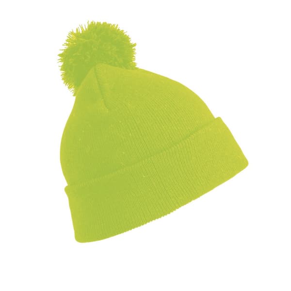 Result Womens/Ladies Winter Essentials Pom Pom Beanie Fluoresent Yellow One Size