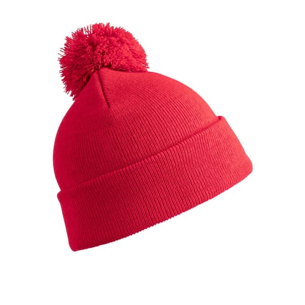 Result Womens/Ladies Winter Essentials Pom Pom Beanie Red One Size