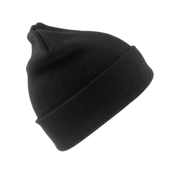 Result Adults Unisex Woolly Ski Hat Black One Size