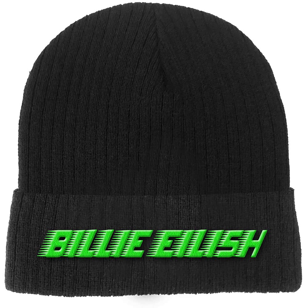 Billie Eilish Unisex Beanie Hat:Racer Logo