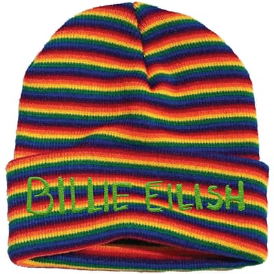 Billie Eilish Unisex Beanie Hat:Stripes
