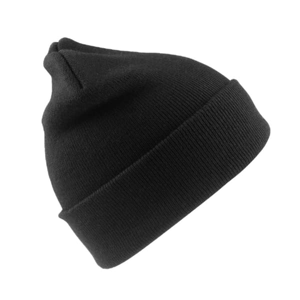 Result Genuine Recycled Unisex voksen uldne skihue til voksne Black One Size